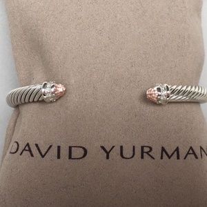 David Yurman Morganite & Diamond 5mm Bracelet